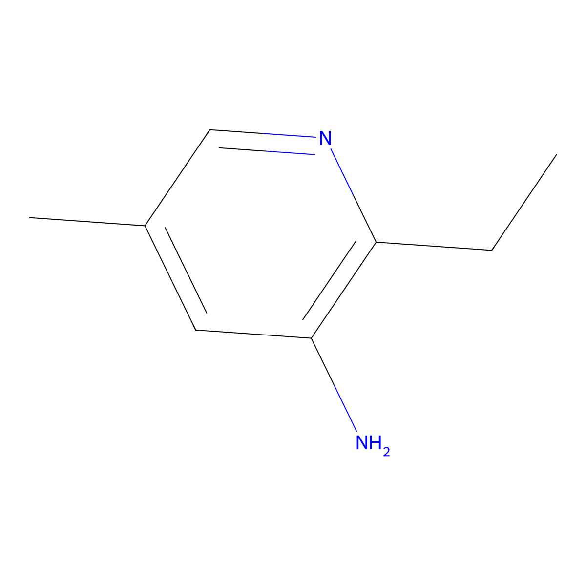 2-Ethyl-5-methylpyridin-3-amine molecular structure, CAS 1557843-16-9