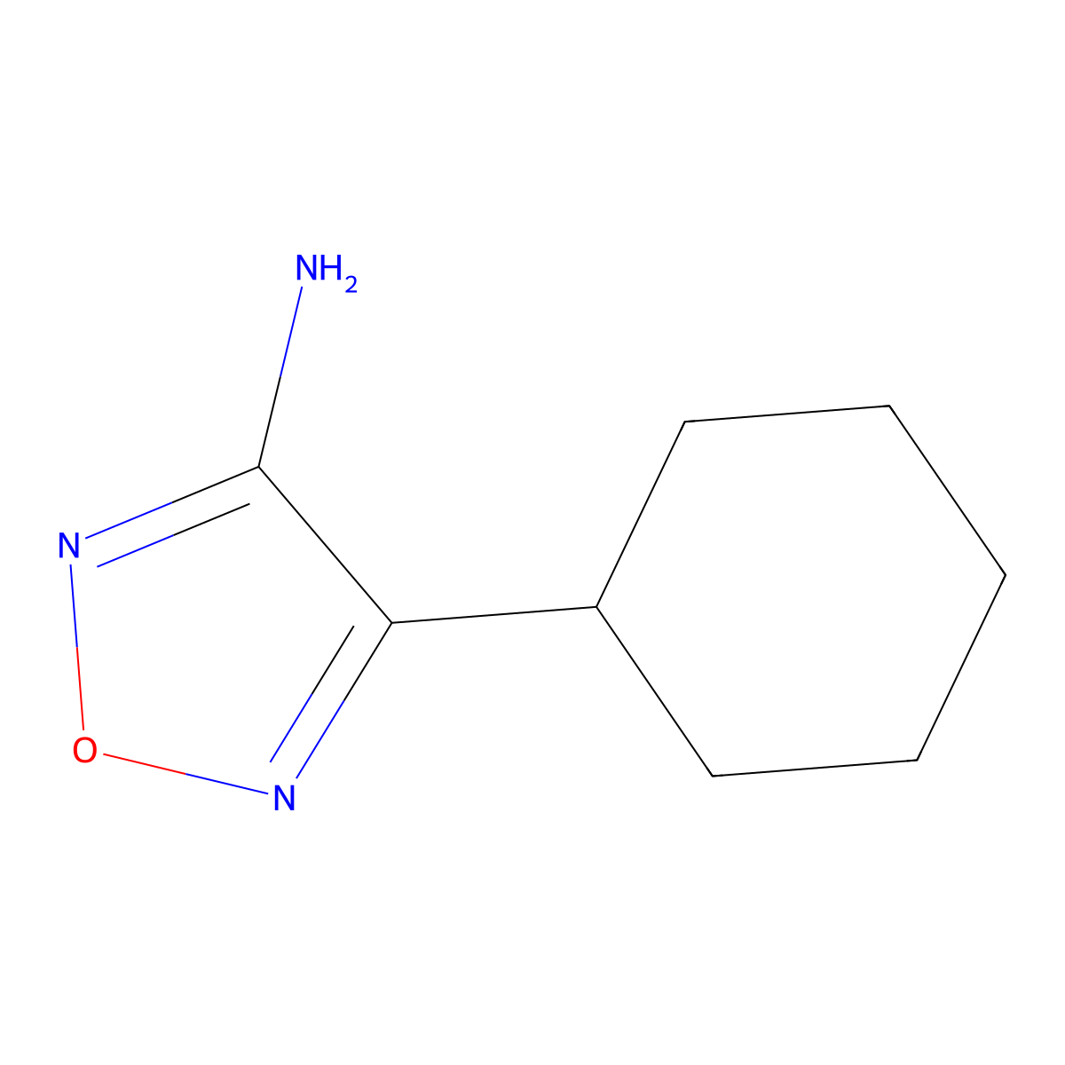 4-Cyclohexyl-1,2,5-oxadiazol-3-amine molecular structure, CAS 1557843-76-1