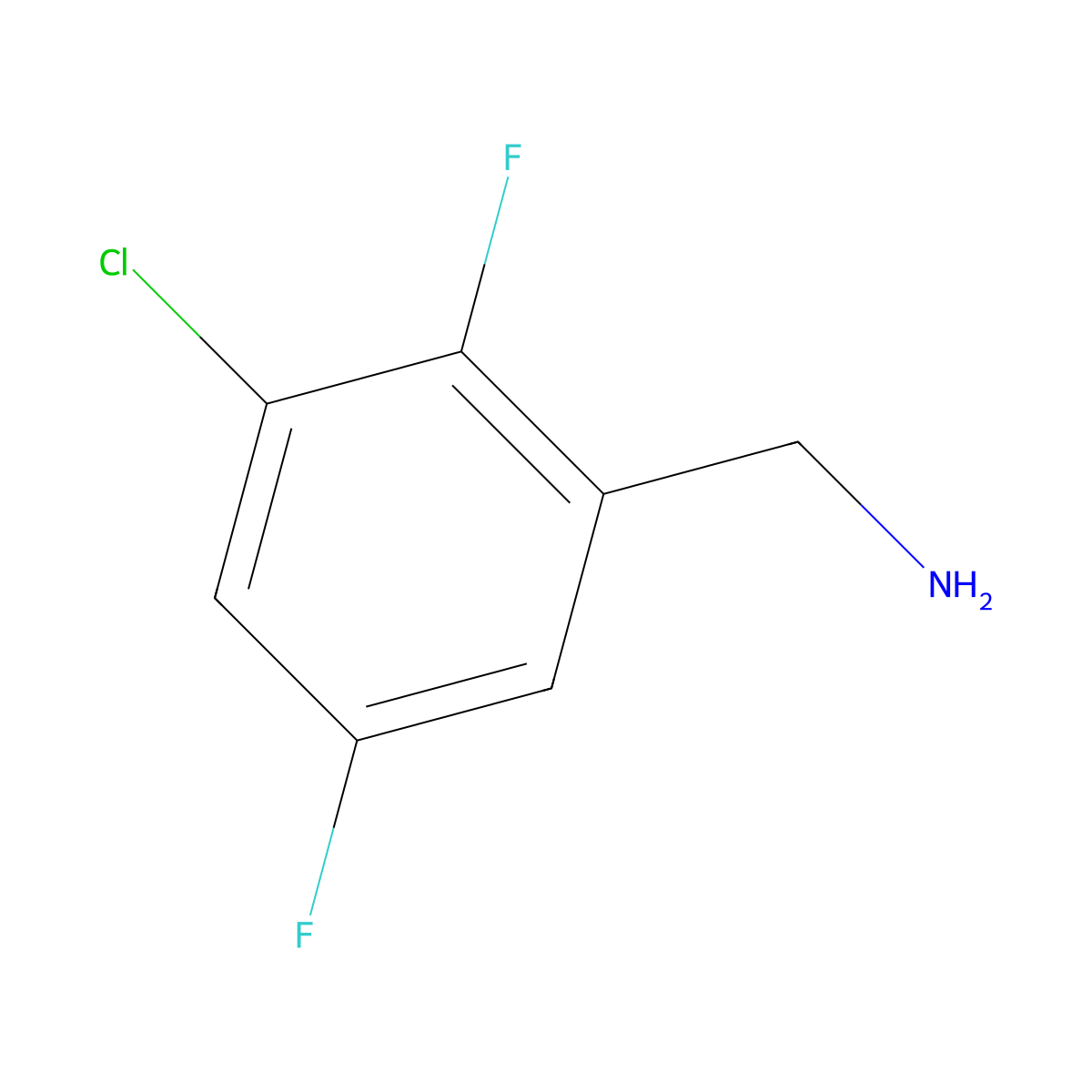 3-Chloro-2,5-difluorobenzyl amine molecular structure, CAS 1557849-73-6