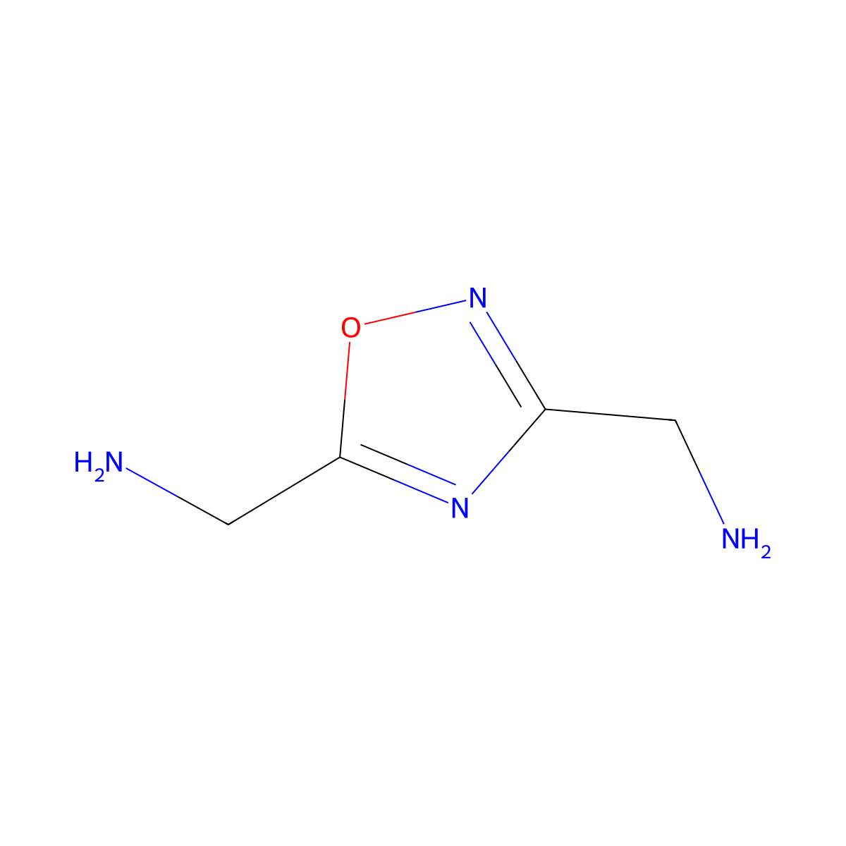 [3-(Aminomethyl)-1,2,4-oxadiazol-5-yl]methylamine molecular structure, CAS 1557852-63-7
