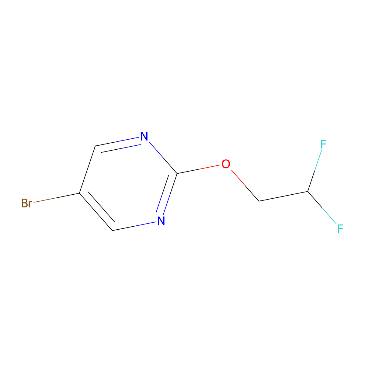 5-Bromo-2-(2,2-difluoroethoxy)pyrimidine molecular structure, CAS 1557875-06-5