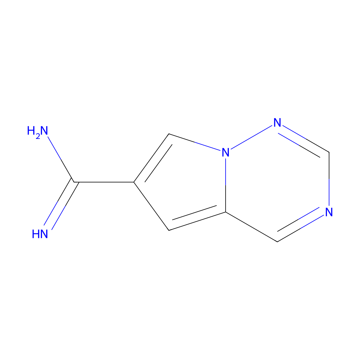 Pyrrolo[2,1-f][1,2,4]triazine-6-carboximidamide molecular structure, CAS 1557884-29-3
