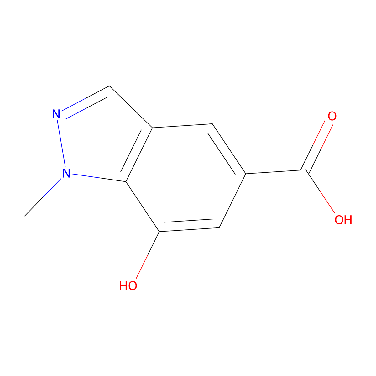 7-hydroxy-1-methyl-1H-indazole-5-carboxylic acid molecular structure, CAS 1557885-86-5