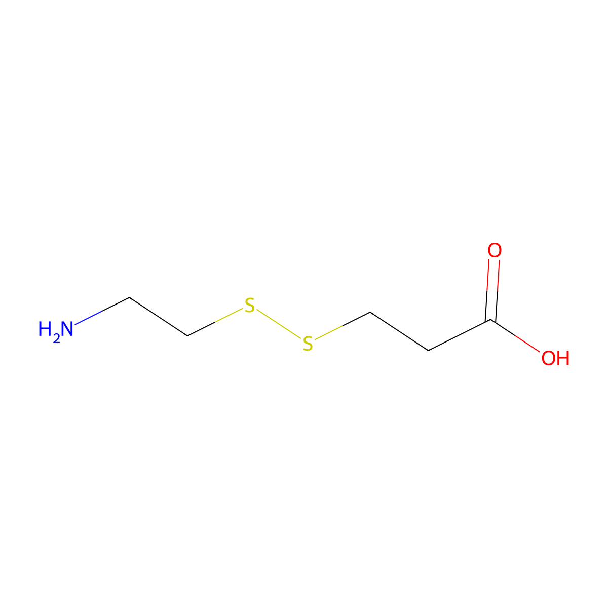 Aminoethyl-SS-propionic acid molecular structure, CAS 15579-00-7