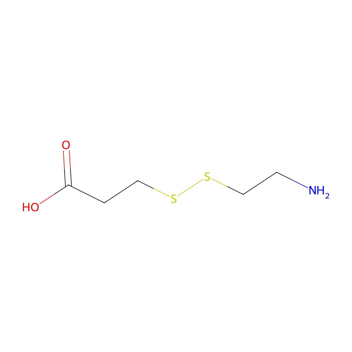Aminoethyl-SS-propionic acid molecular structure, CAS 15579-00-7