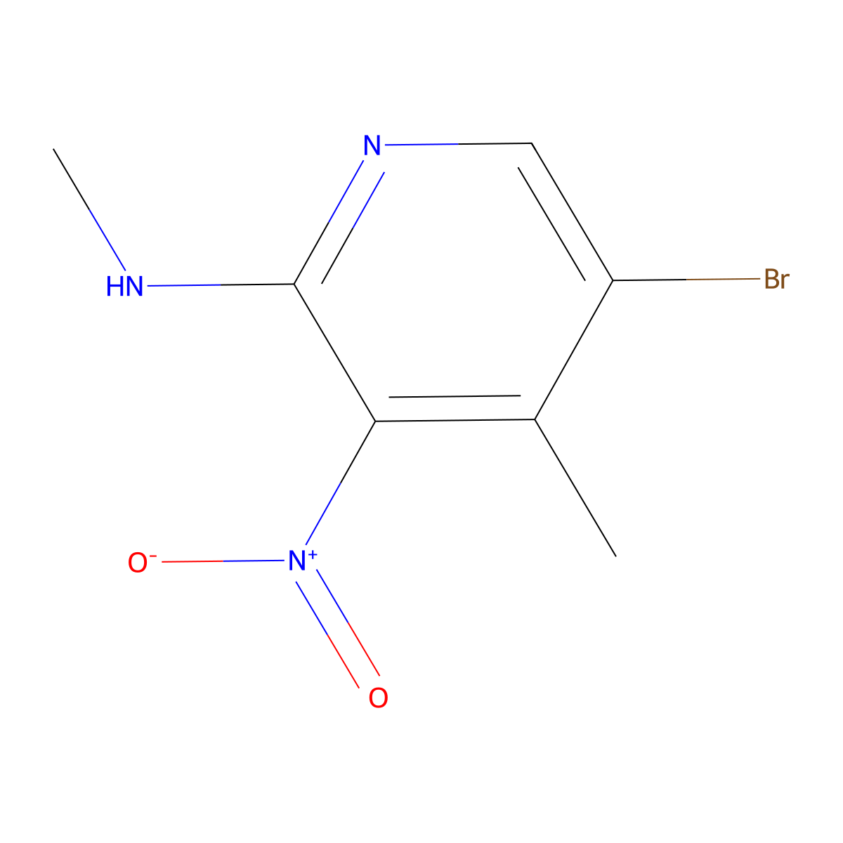 5-Bromo-N,4-dimethyl-3-nitropyridin-2-amine molecular structure, CAS 155790-01-5