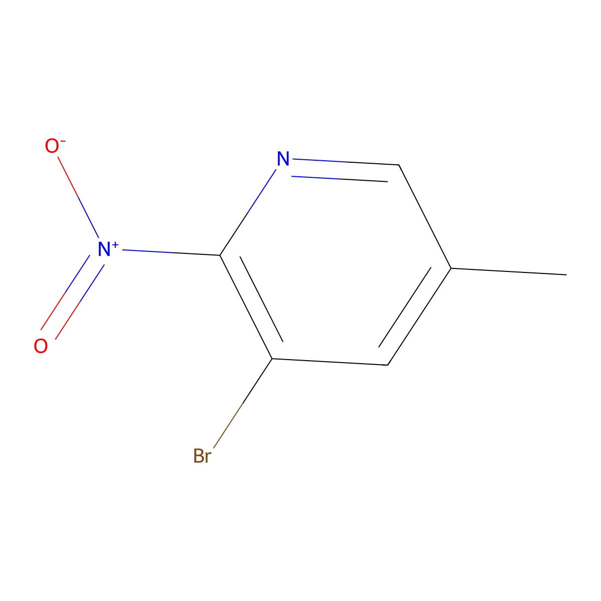 3-Bromo-5-methyl-2-nitropyridine molecular structure, CAS 155790-02-6