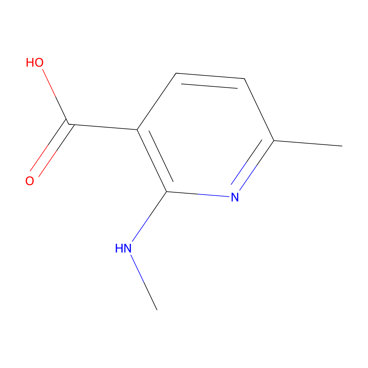 6-Methyl-2-(methylamino)pyridine-3-carboxylic acid molecular structure, CAS 155790-12-8