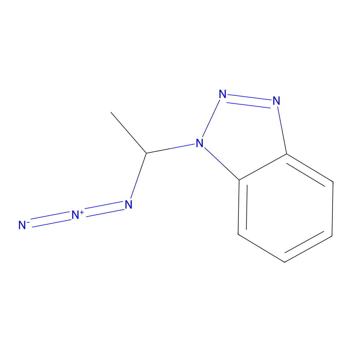 1-(1-Azidoethyl)-1H-1,2,3-benzotriazole molecular structure, CAS 155791-29-0