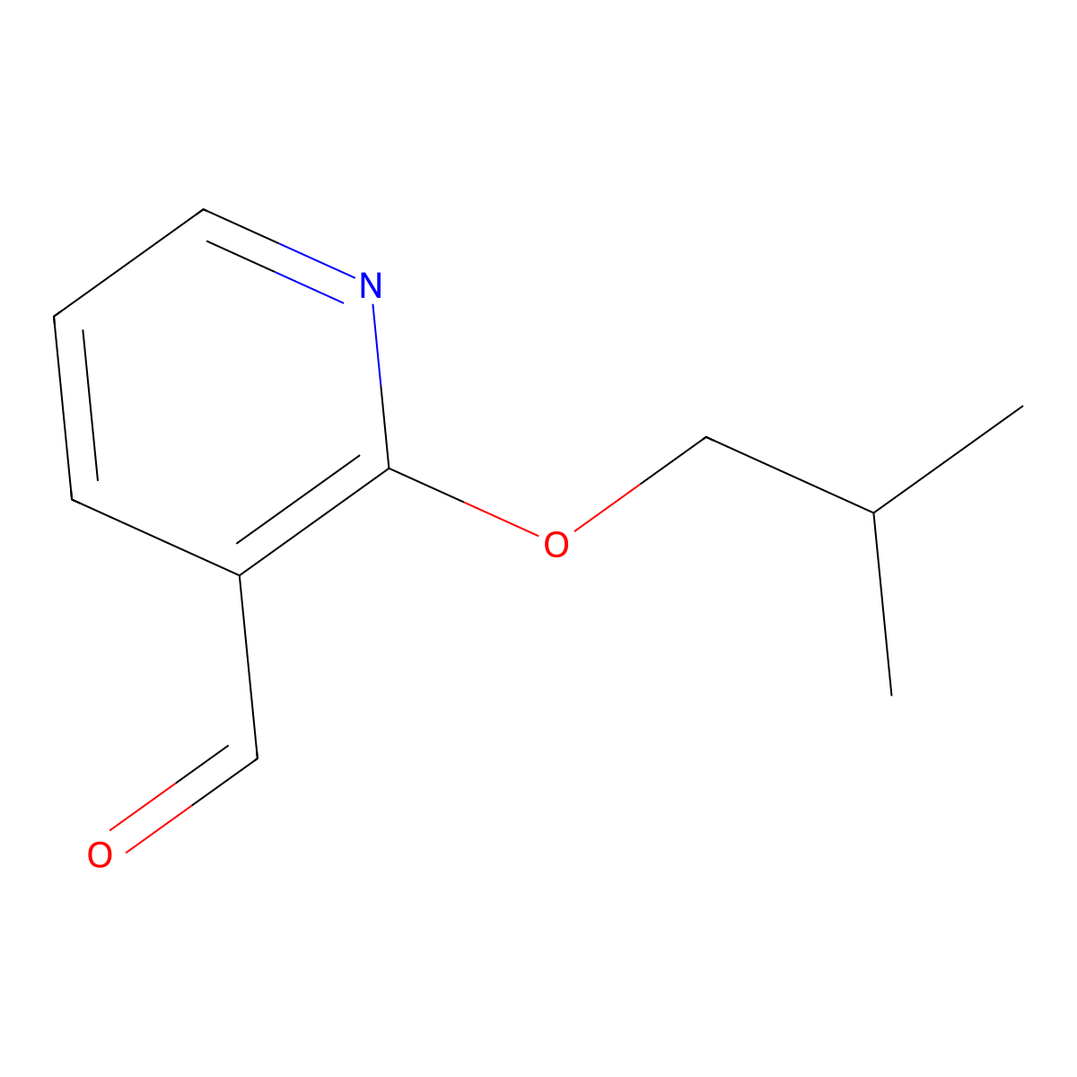 2-(2-Methylpropoxy)pyridine-3-carbaldehyde molecular structure, CAS 1557911-29-1