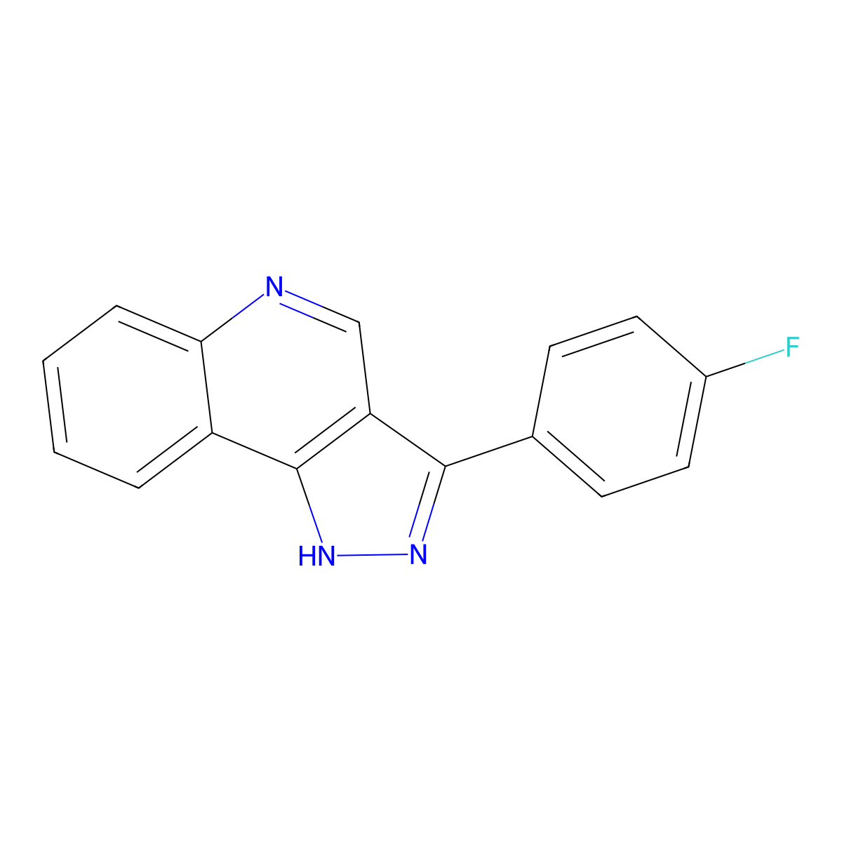 3-(4-Fluorophenyl)-1H-pyrazolo[4,3-c]quinoline molecular structure, CAS 1557916-54-7