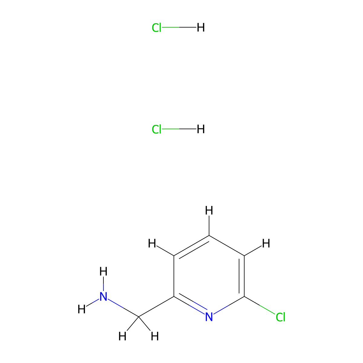 (6-Chloropyridin-2-yl)methanamine dihydrochloride molecular structure, CAS 1557921-62-6