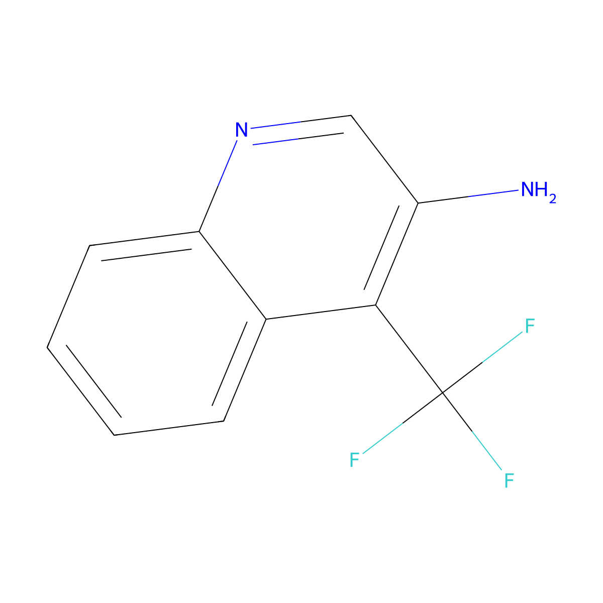 4-(Trifluoromethyl)quinolin-3-amine molecular structure, CAS 155793-46-7