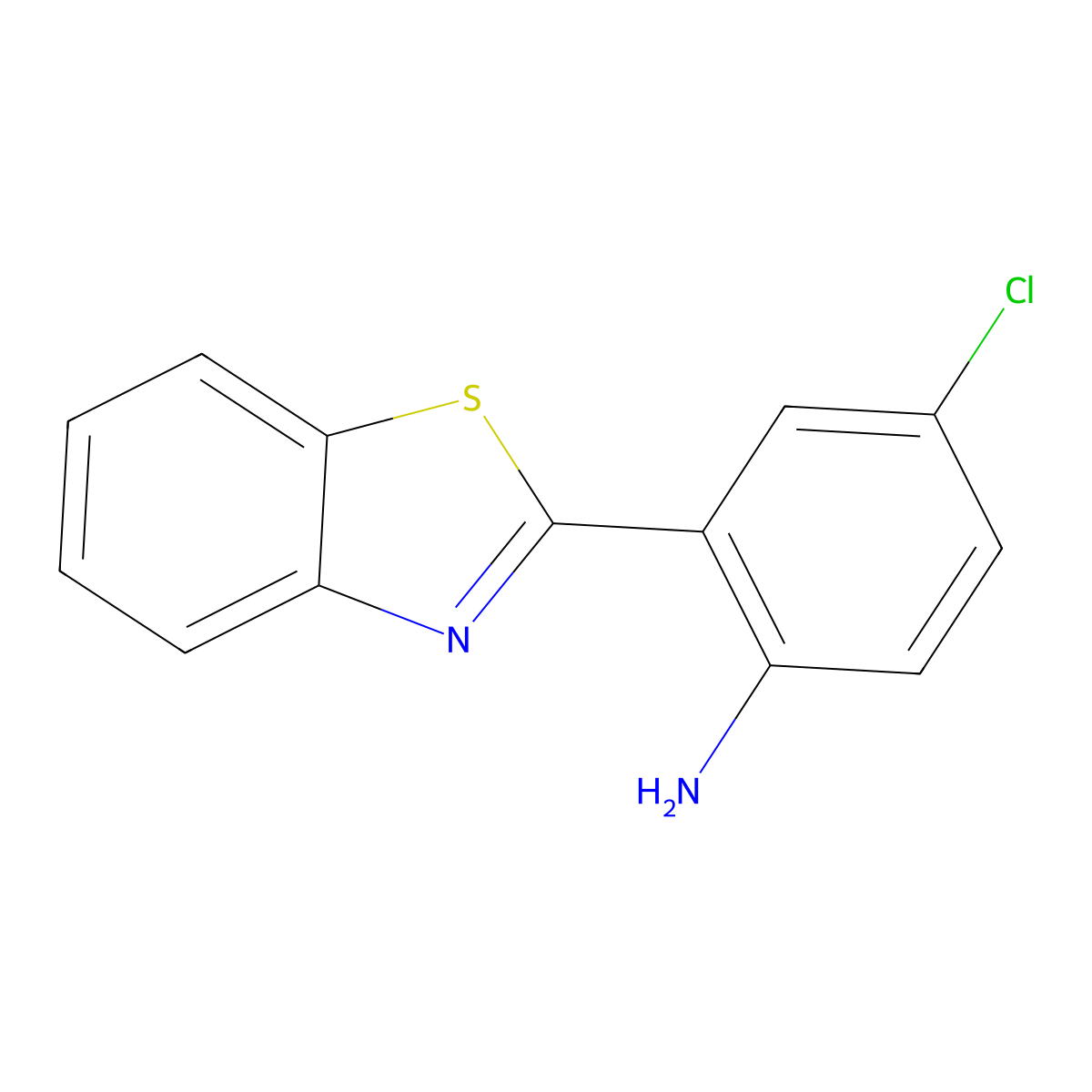 2-(1,3-Benzothiazol-2-yl)-4-chloroaniline molecular structure, CAS 155793-48-9