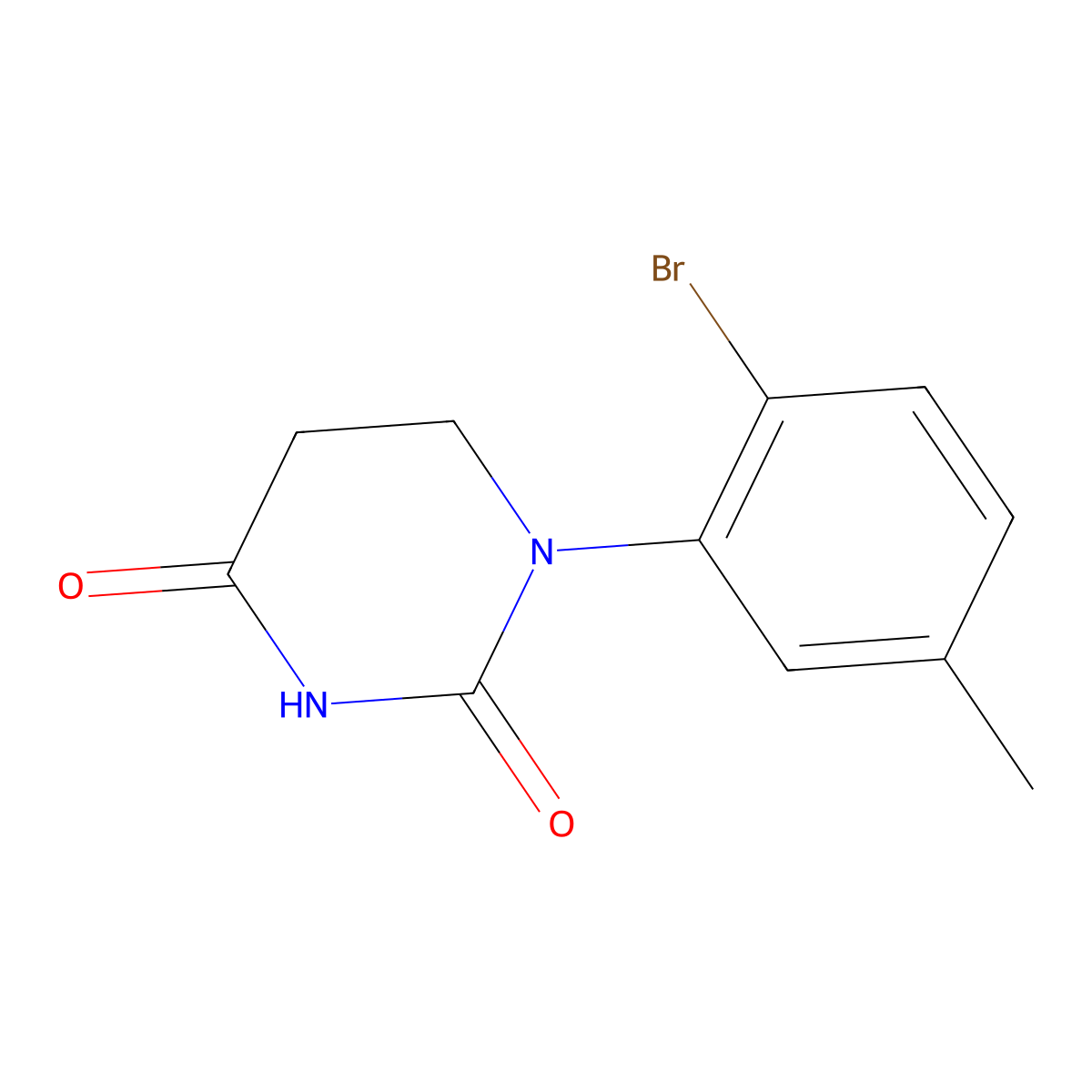 1-(2-Bromo-5-methylphenyl)dihydro-2,4(1H,3H)-pyrimidinedione molecular structure, CAS 1557936-86-3