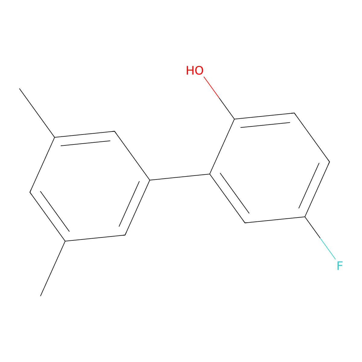 5-Fluoro-3',5'-dimethyl-[1,1'-biphenyl]-2-ol molecular structure, CAS 1557941-47-5