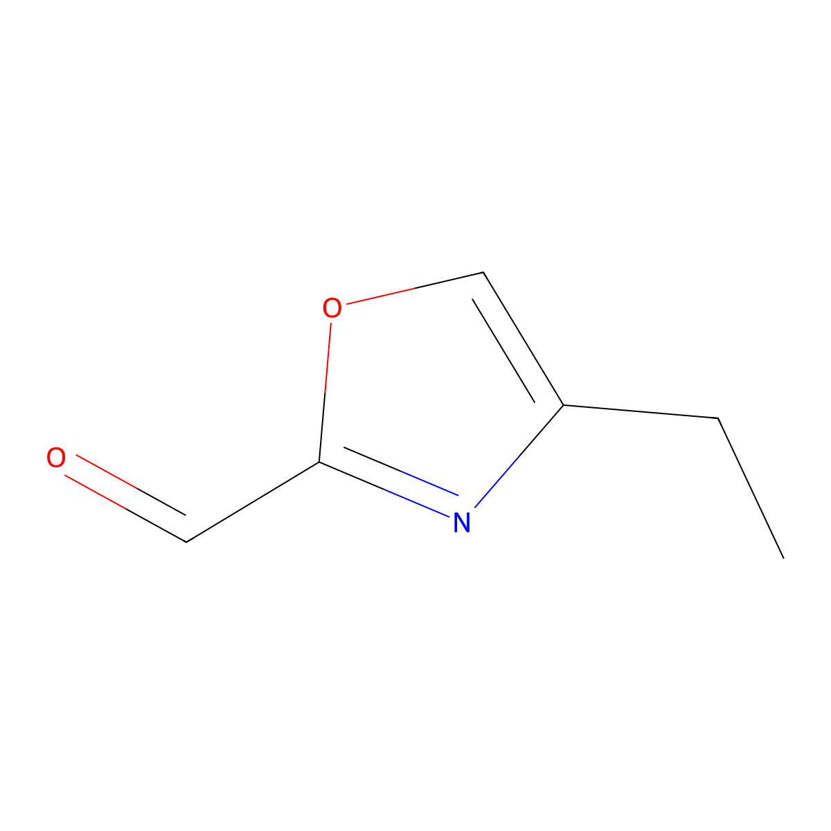 4-Ethyl-1,3-oxazole-2-carbaldehyde molecular structure, CAS 1557945-39-7