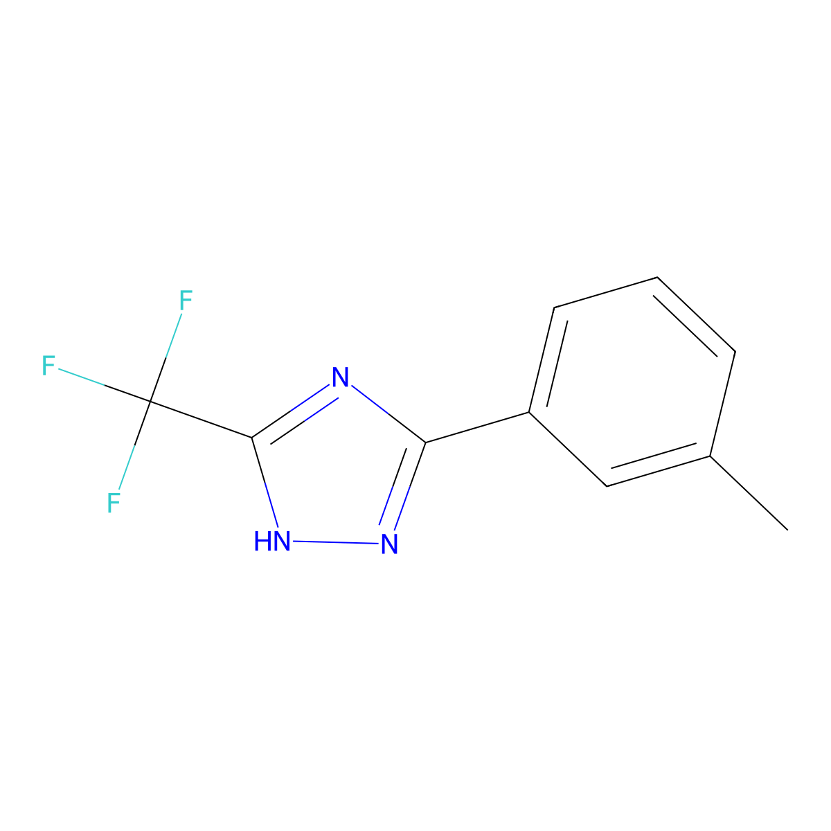 3-(3-methylphenyl)-5-(trifluoromethyl)-4H-1,2,4-triazole molecular structure, CAS 1557949-25-3
