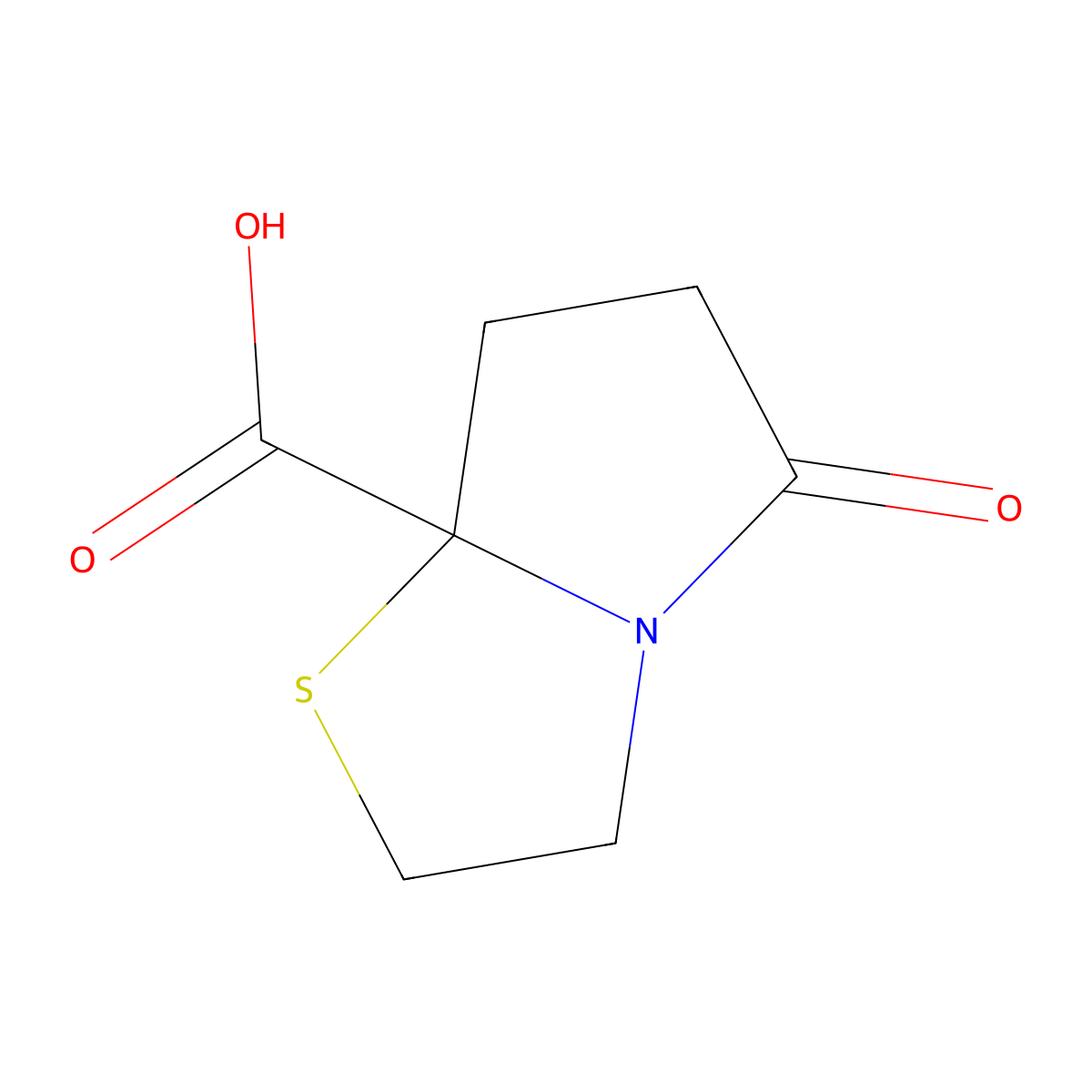 5-Oxo-hexahydropyrrolo[2,1-b][1,3]thiazole-7a-carboxylic acid molecular structure, CAS 155796-08-0