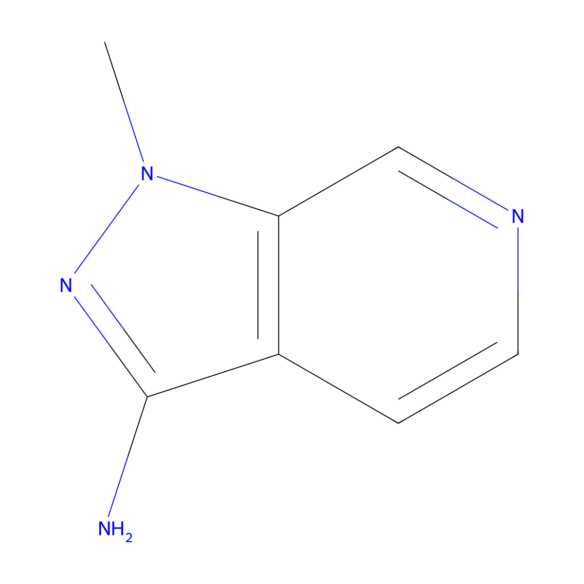 1-methyl-1H-pyrazolo[3,4-c]pyridin-3-amine molecular structure, CAS 1557979-67-5