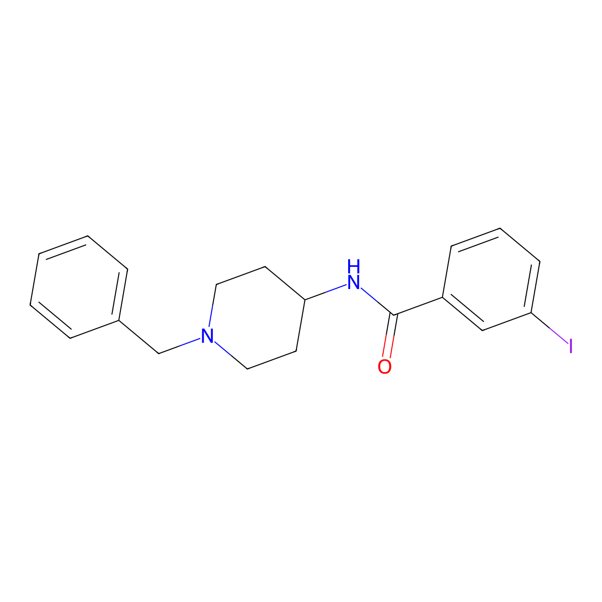 N-(1-Benzyl-4-piperidinyl)-3-iodobenzamide molecular structure, CAS 155798-09-7
