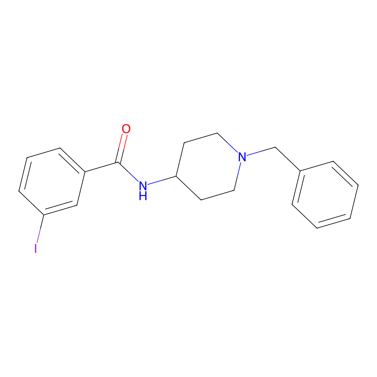 N-(1-Benzyl-4-piperidinyl)-3-iodobenzamide molecular structure, CAS 155798-09-7