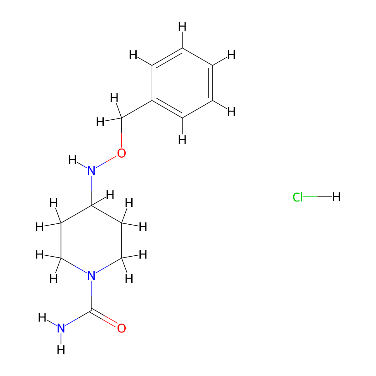 4-[(Benzyloxy)amino]piperidine-1-carboxamide hydrochloride molecular structure, CAS 1557991-53-3
