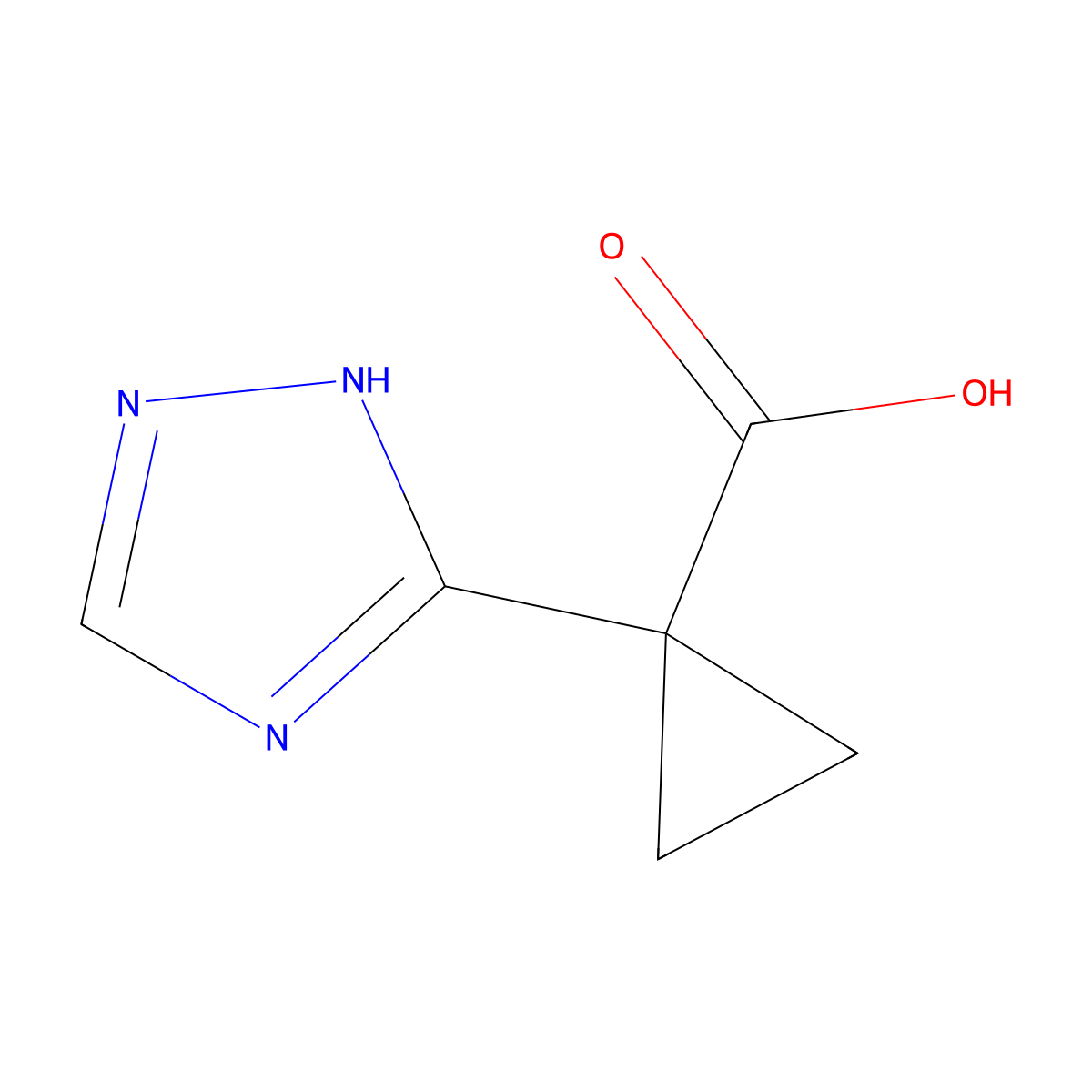 1-(1h-1,2,4-Triazol-3-yl)cyclopropane-1-carboxylic acid molecular structure, CAS 1557997-78-0