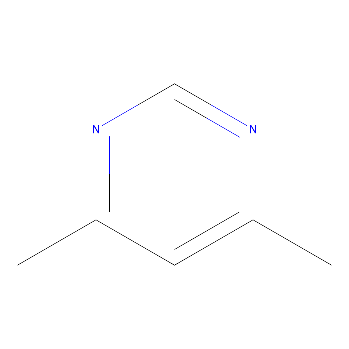 4,6-Dimethylpyrimidine molecular structure, CAS 1558-17-4