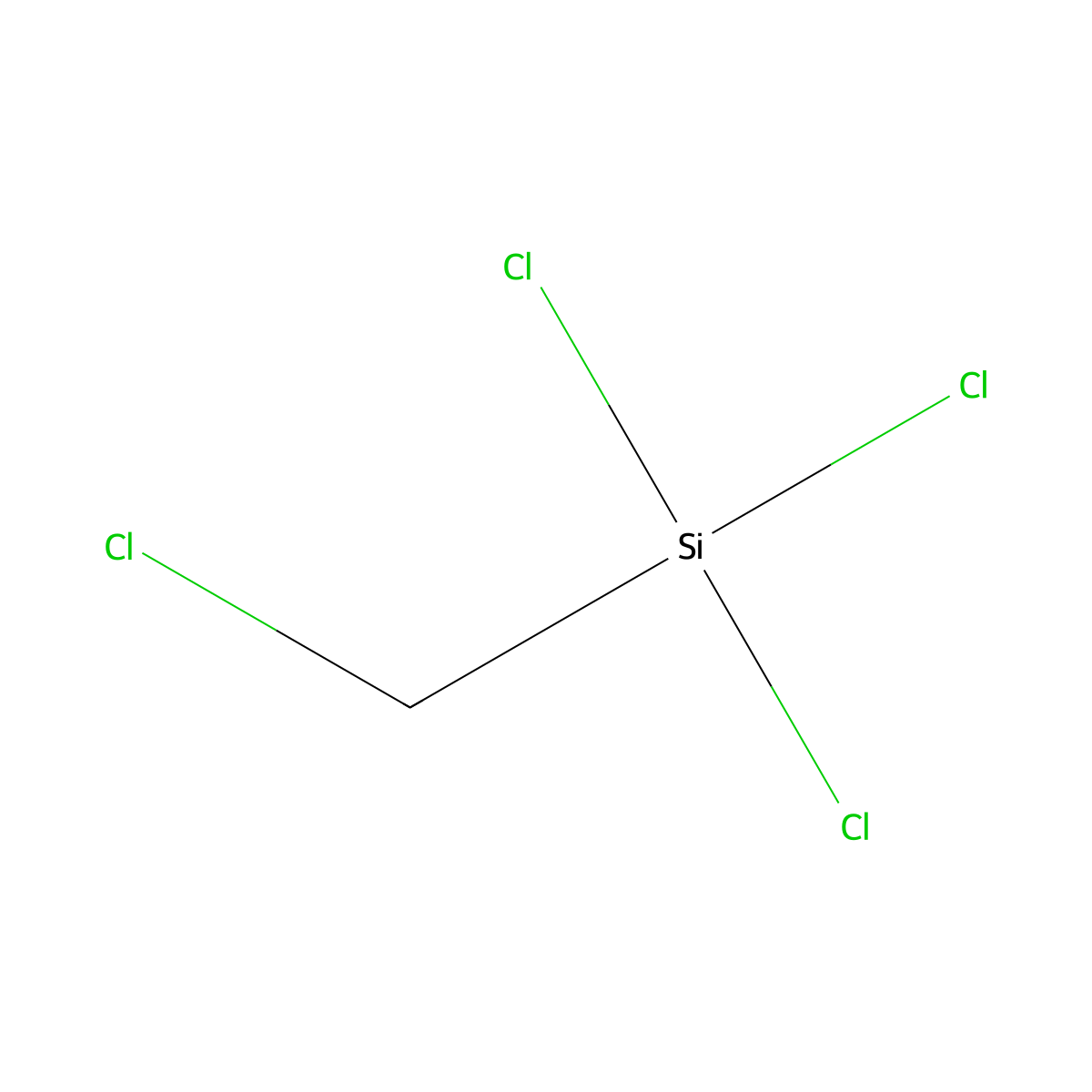 Trichloro(chloromethyl)silane molecular structure, CAS 1558-25-4