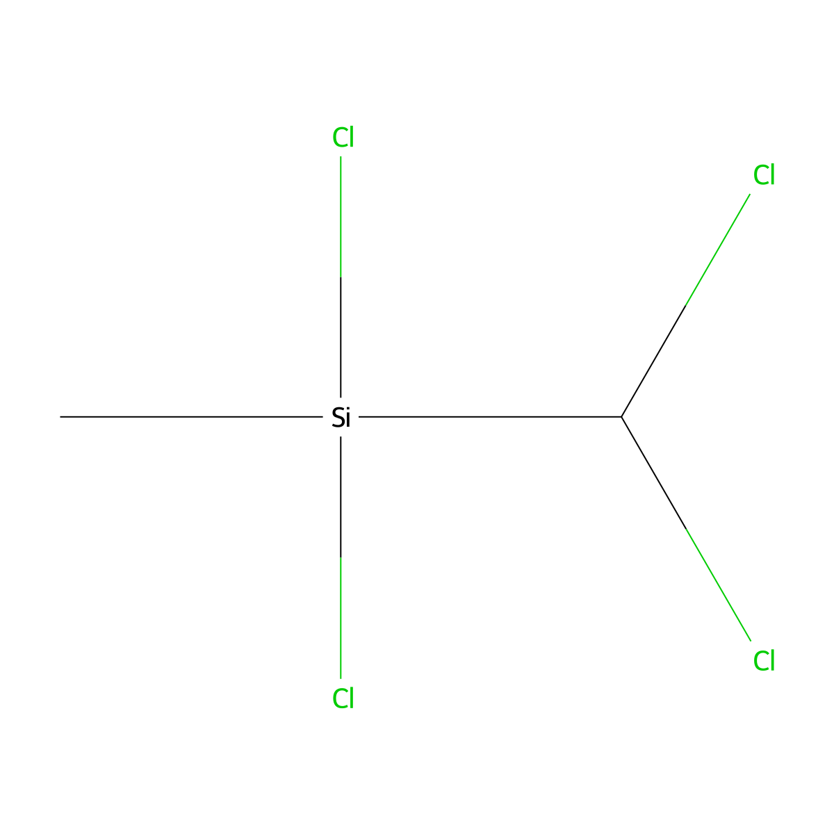 Silane, dichloro(dichloromethyl)methyl- molecular structure, CAS 1558-31-2