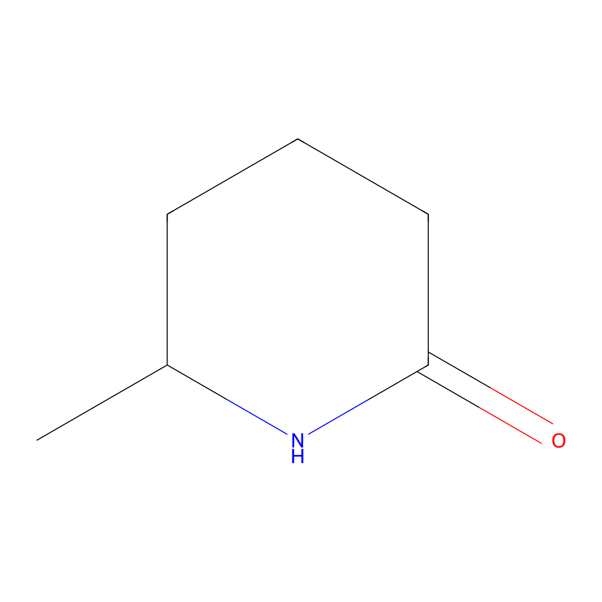 2-Piperidinone, 6-methyl-, (6S)- molecular structure, CAS 1558-58-3
