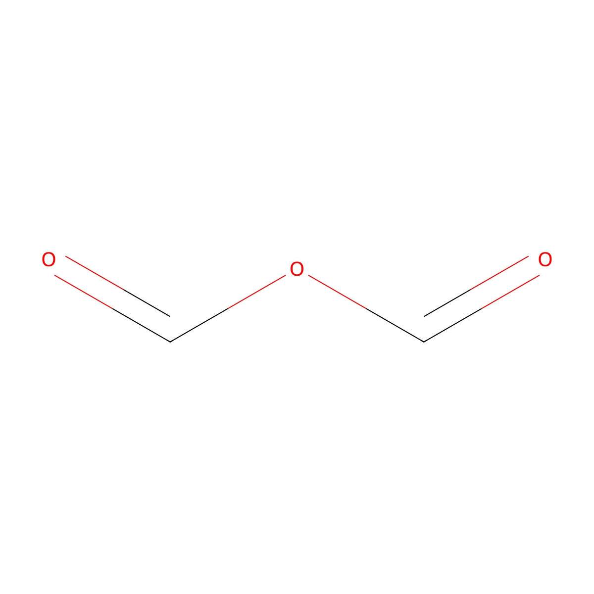 Formic anhydride molecular structure, CAS 1558-67-4