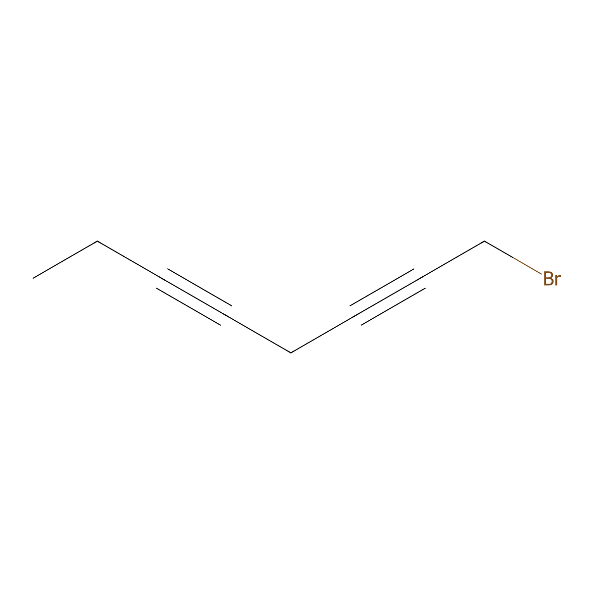 1-Bromo-2,5-octadiyne molecular structure, CAS 1558-79-8