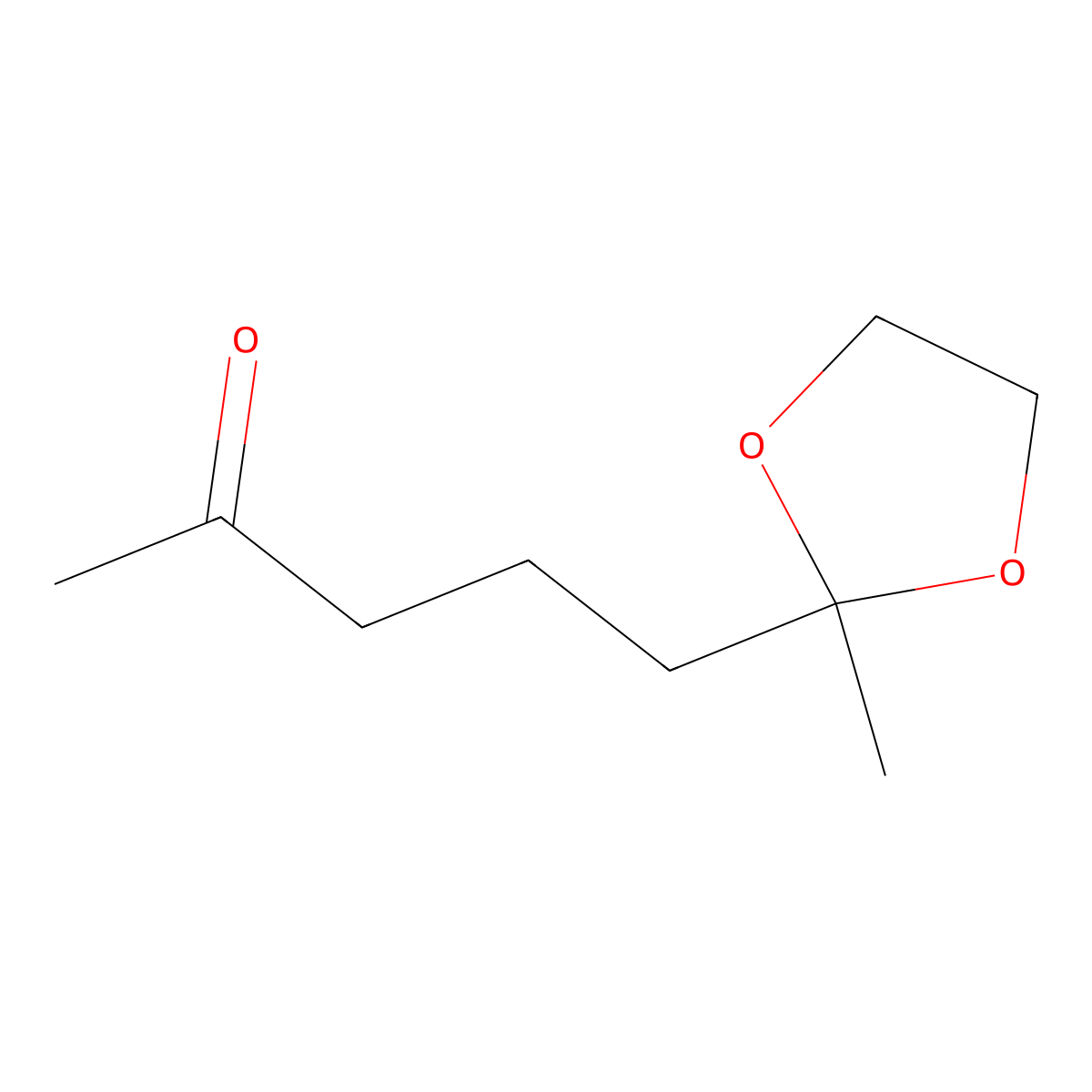 5-(2-Methyl-1,3-dioxolan-2-yl)-2-pentanone molecular structure, CAS 15580-05-9