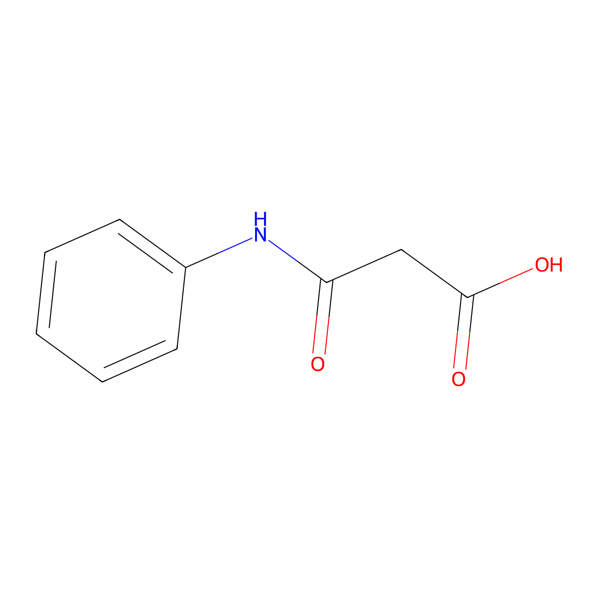 2-(Phenylcarbamoyl)acetic acid molecular structure, CAS 15580-32-2