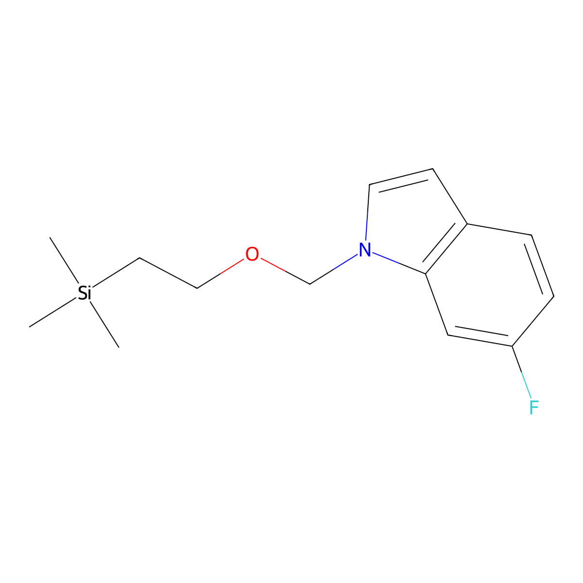 6-Fluoro-1-((2-(trimethylsilyl)ethoxy)methyl)-1H-indole molecular structure, CAS 1558048-85-3