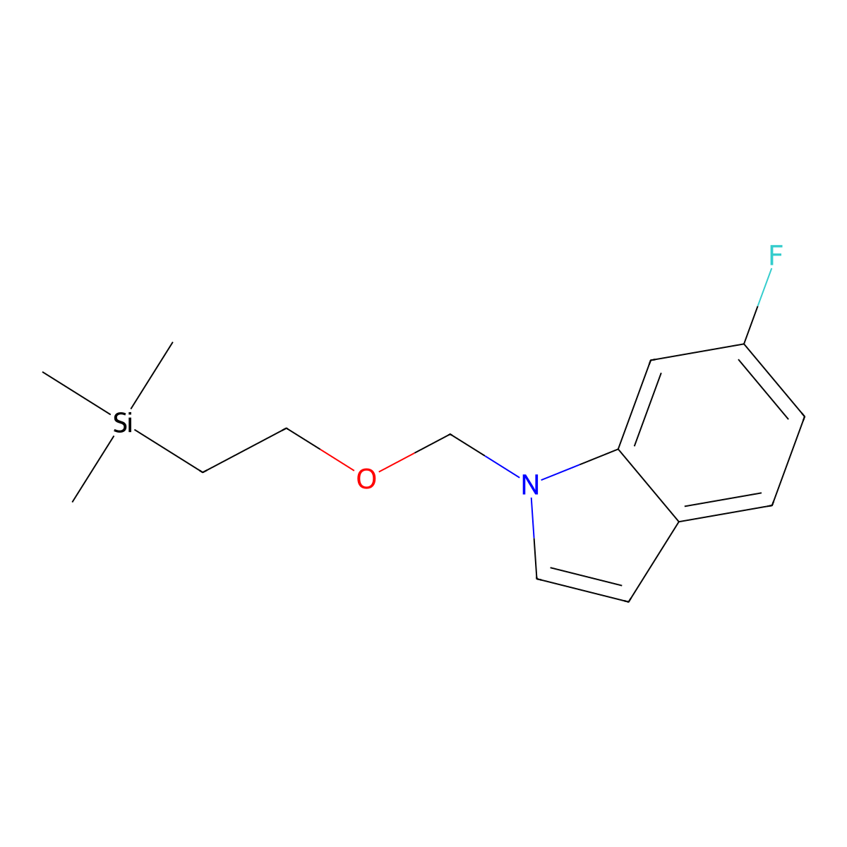 6-Fluoro-1-((2-(trimethylsilyl)ethoxy)methyl)-1H-indole molecular structure, CAS 1558048-85-3