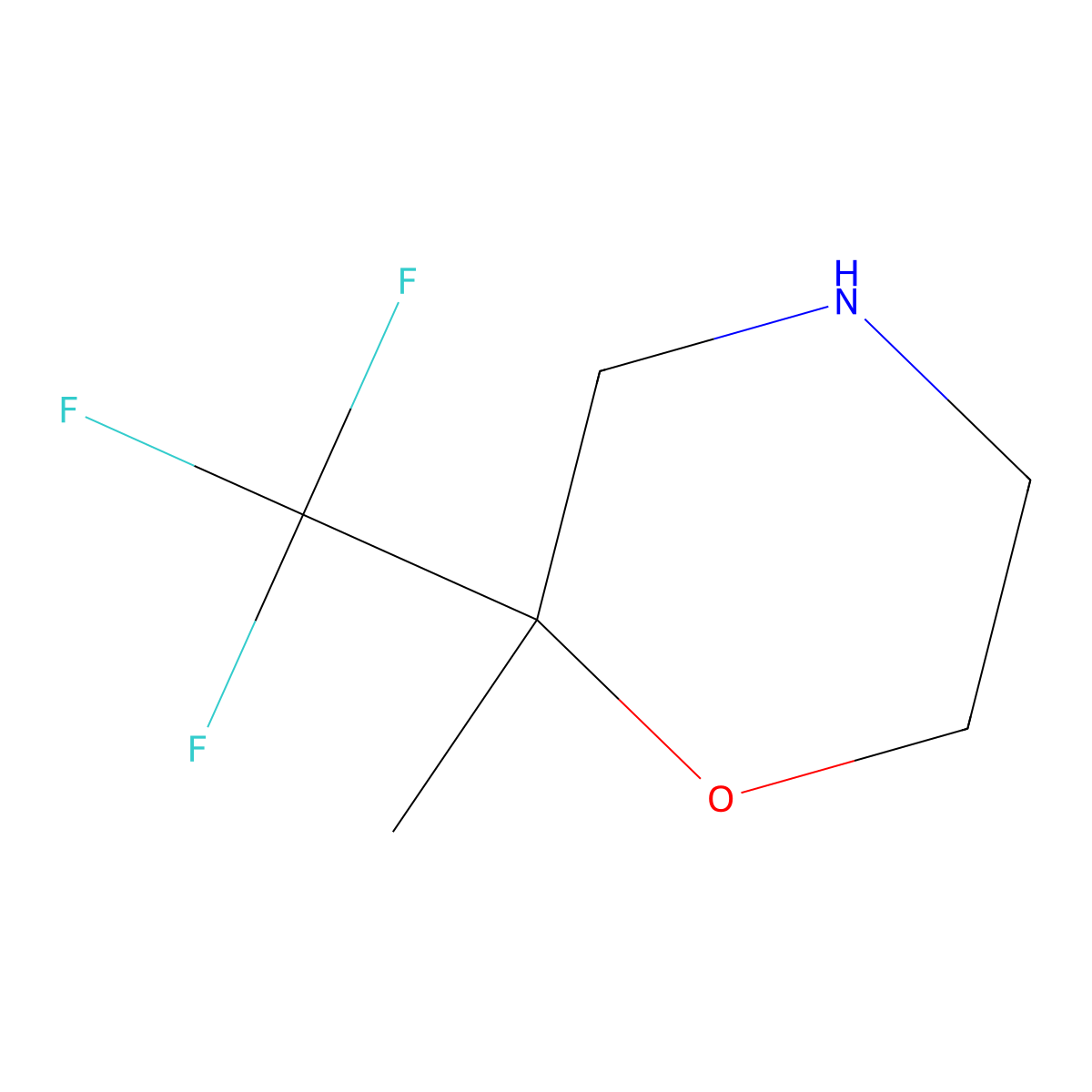 2-Methyl-2-(trifluoromethyl)morpholine molecular structure, CAS 1558085-78-1