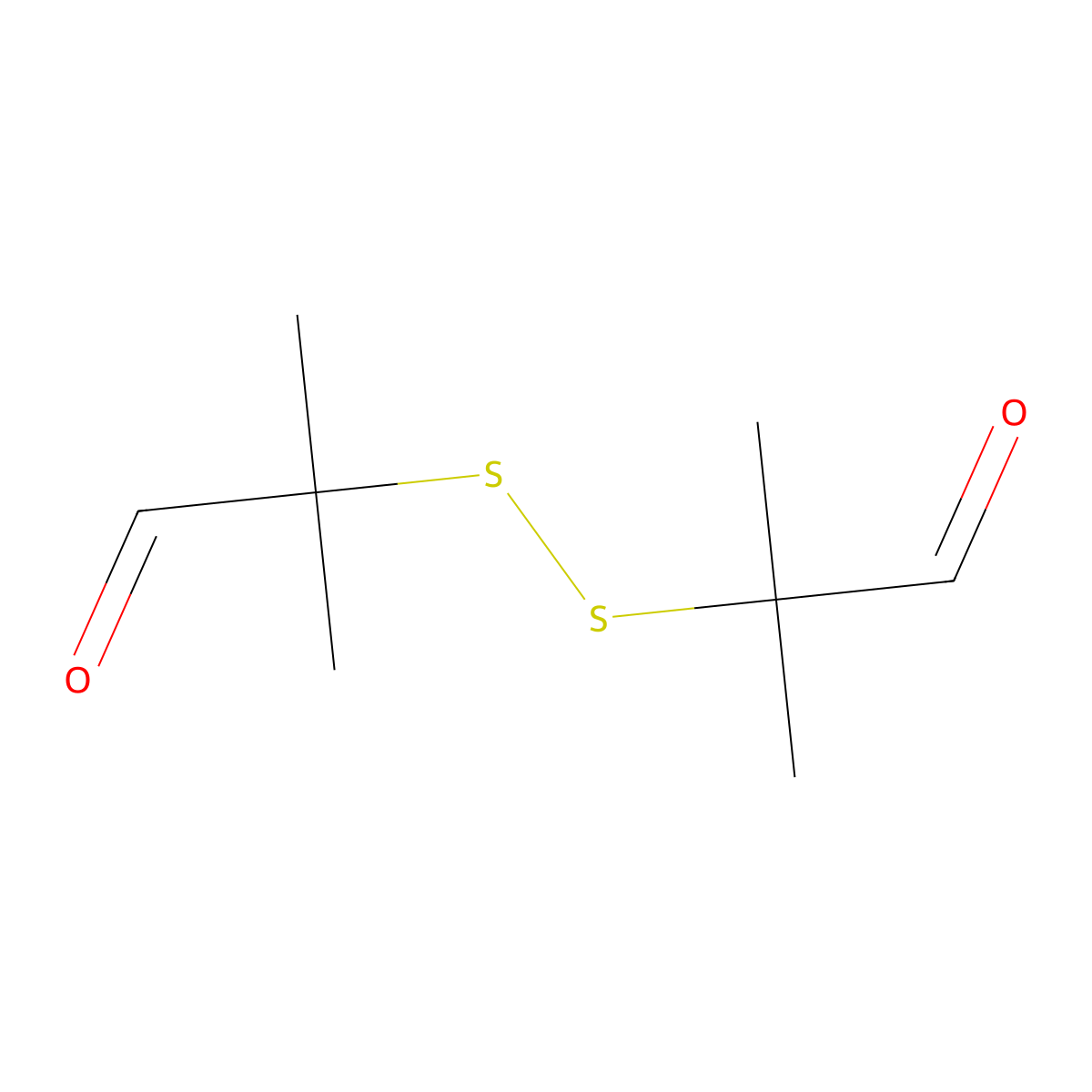 Propanal, 2,2'-dithiobis[2-methyl- molecular structure, CAS 15581-80-3