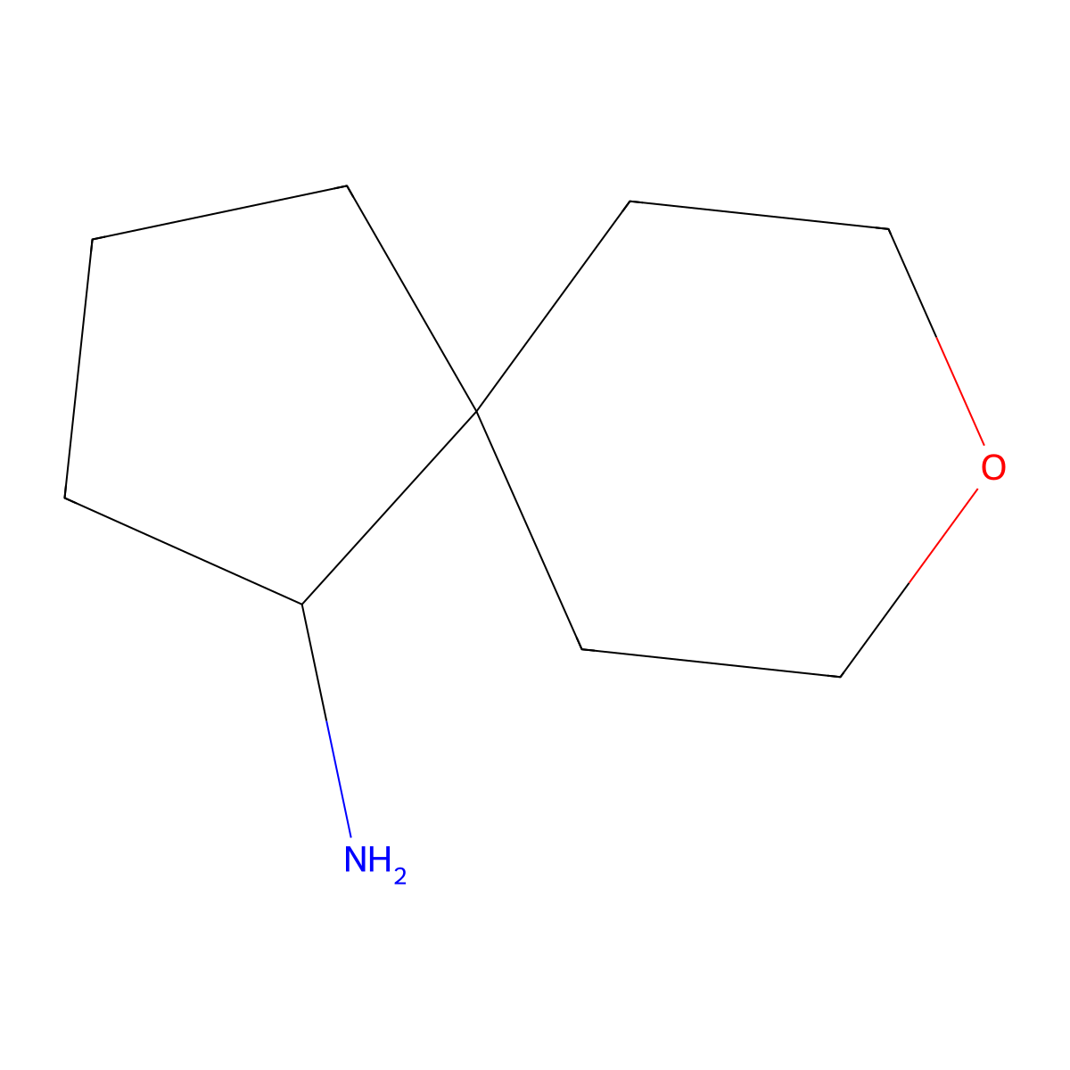 8-Oxaspiro(4.5)decan-1-amine molecular structure, CAS 1558105-22-8