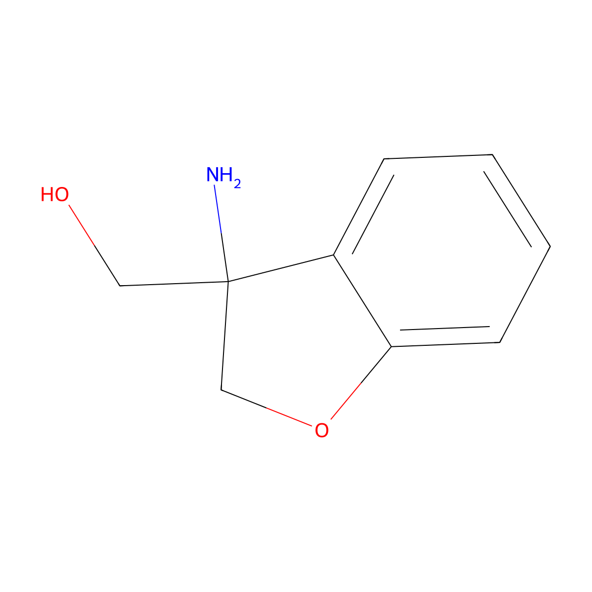 (3-Amino-2,3-dihydrobenzofuran-3-YL)methanol molecular structure, CAS 1558106-19-6
