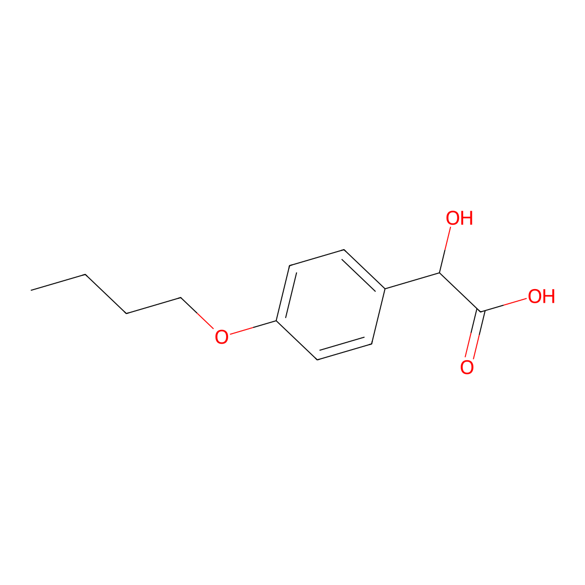 4-Butoxymandelic acid molecular structure, CAS 155811-56-6