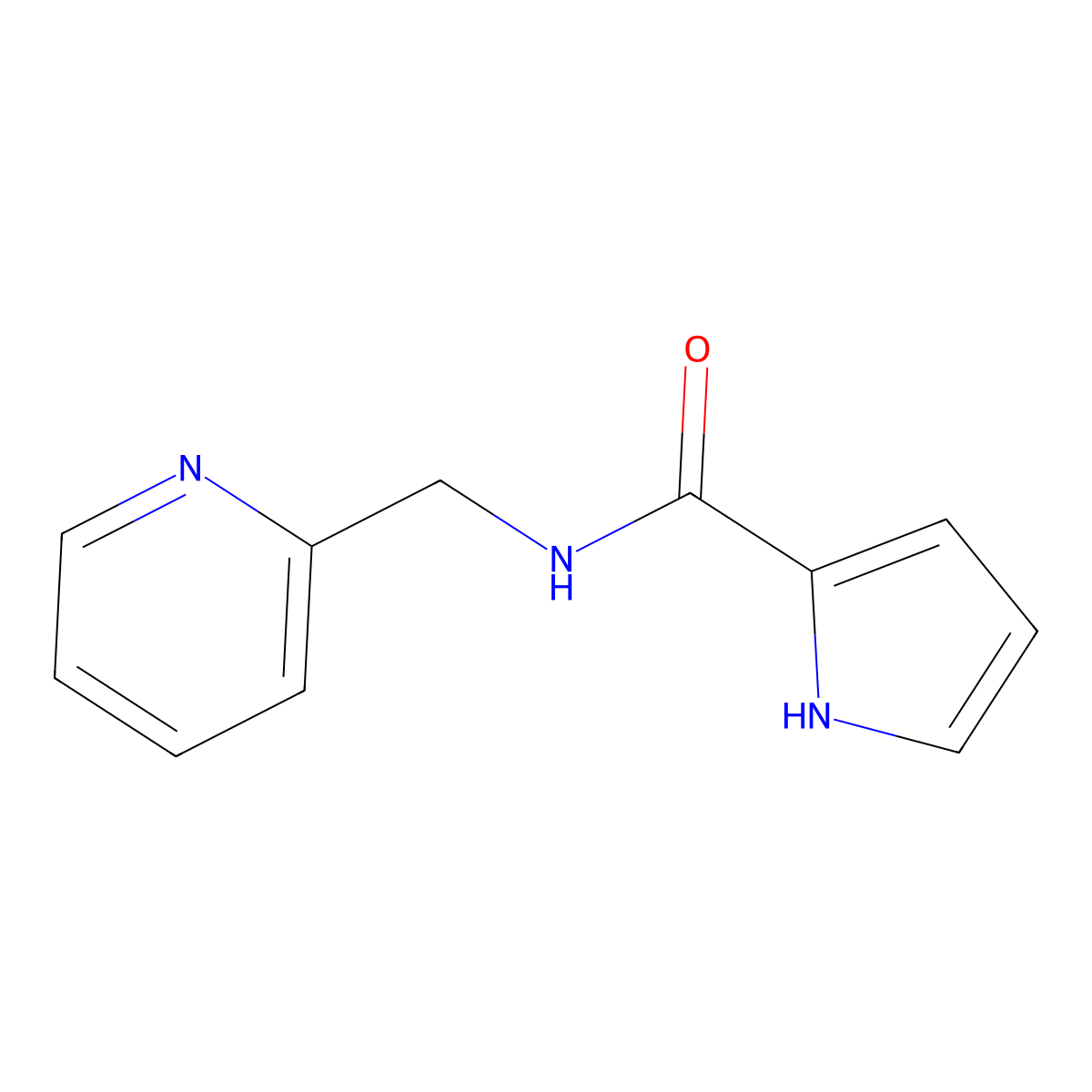 N-[(pyridin-2-yl)methyl]-1H-pyrrole-2-carboxamide molecular structure, CAS 1558133-22-4