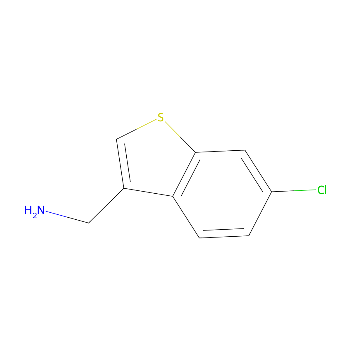 (6-Chlorobenzo[b]thiophen-3-yl)methanamine molecular structure, CAS 1558133-79-1
