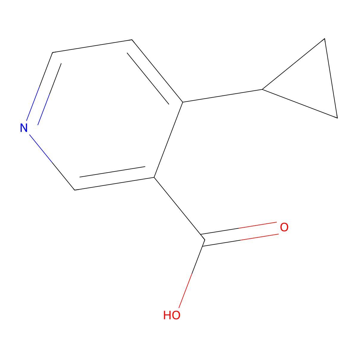 4-Cyclopropylnicotinic acid molecular structure, CAS 1558139-03-9