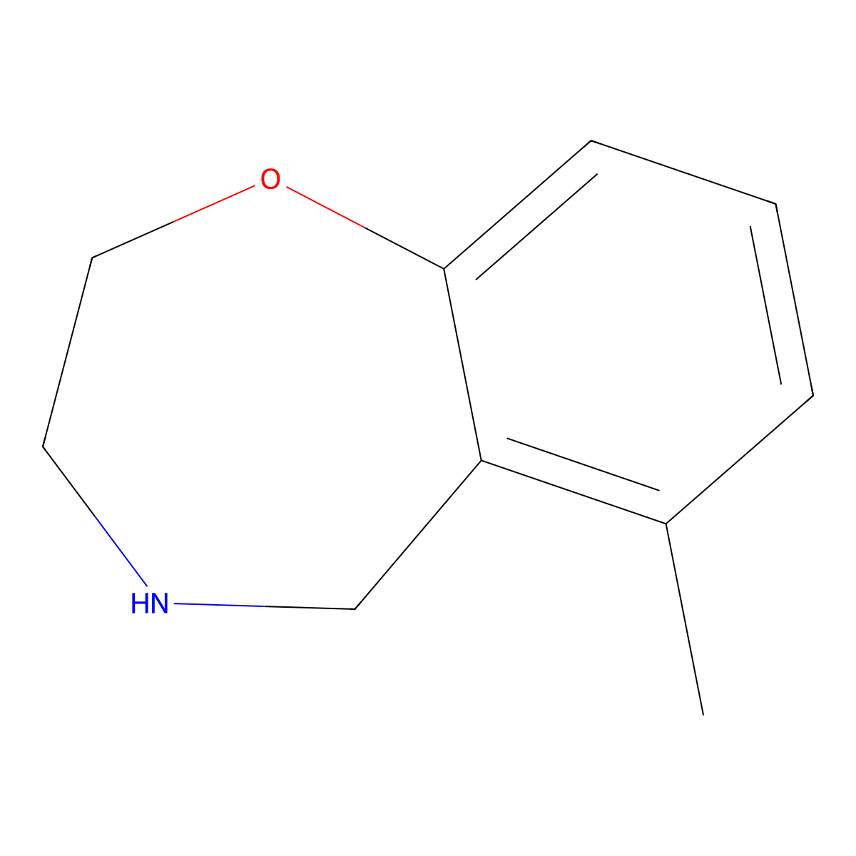 6-Methyl-2,3,4,5-tetrahydro-1,4-benzoxazepine molecular structure, CAS 1558139-09-5