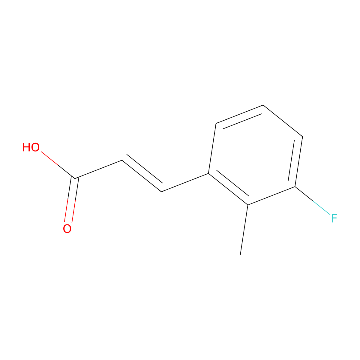 3-Fluoro-2-methylcinnamic acid molecular structure, CAS 155814-23-6