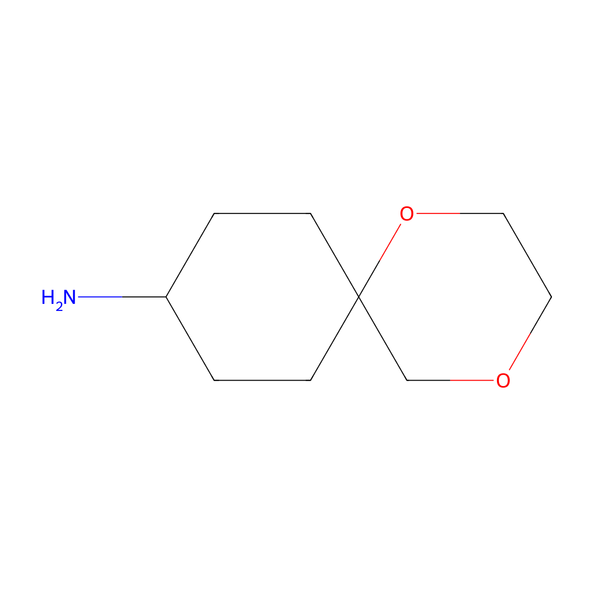 1,4-Dioxaspiro[5.5]undecan-9-amine molecular structure, CAS 1558141-31-3