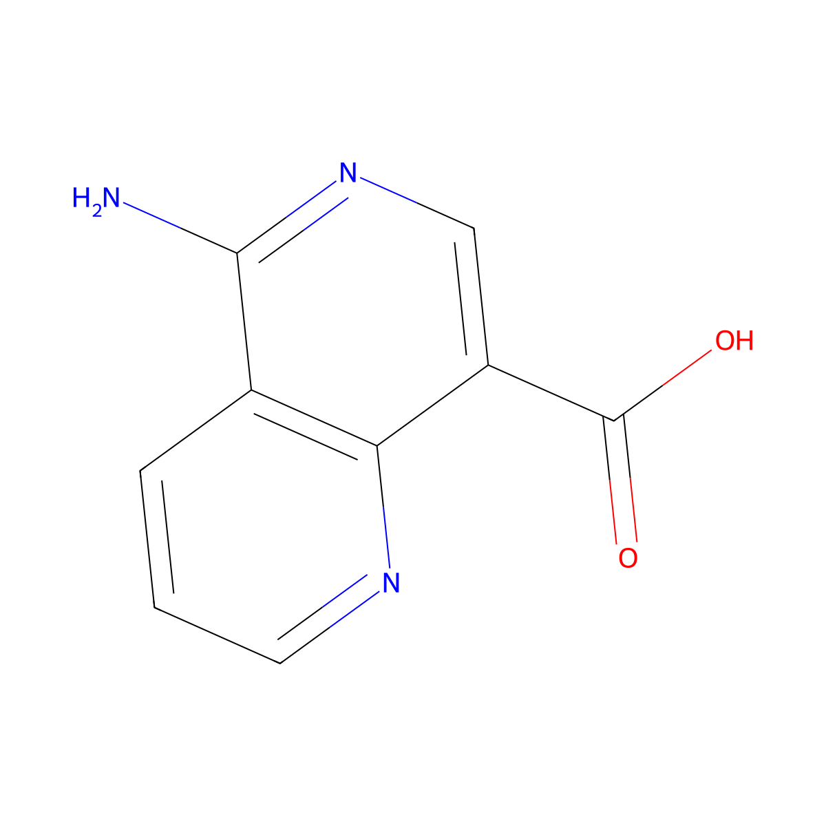 5-Amino-1,6-naphthyridine-8-carboxylic acid molecular structure, CAS 1558143-80-8